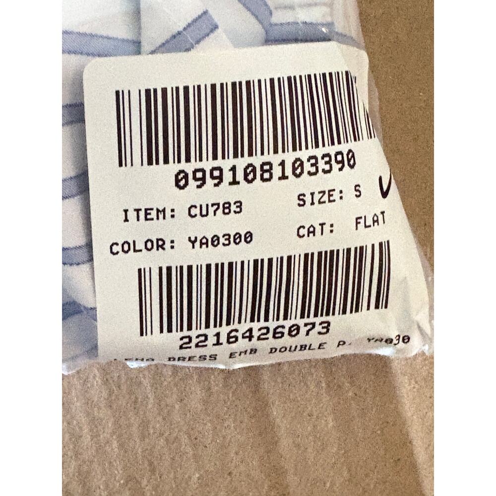 J Crew Ondine Dress S Stripe NWT CU783 Floral Blue White Travel Resort Coastal - Picture 4 of 4